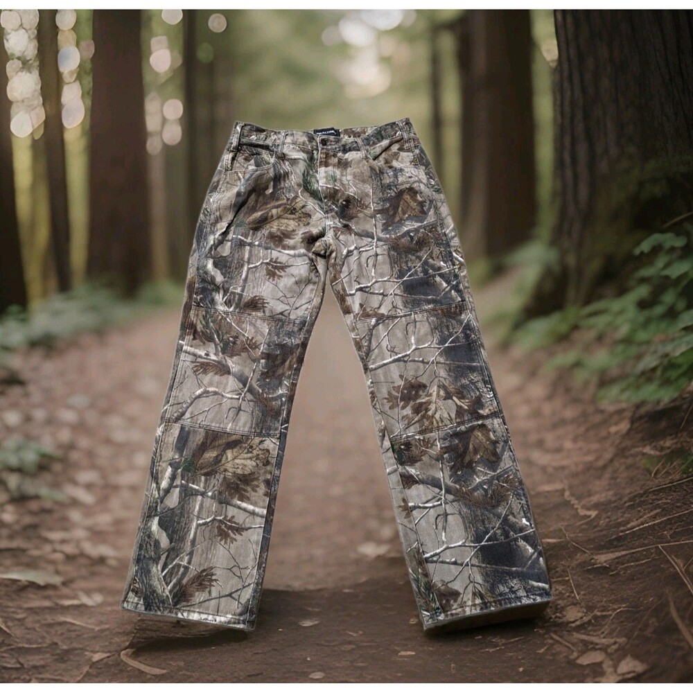 REALTREE ADVANTAGE TIMBER DOUBLE KNEE PANTS MENS SIZE 36/34 EUC